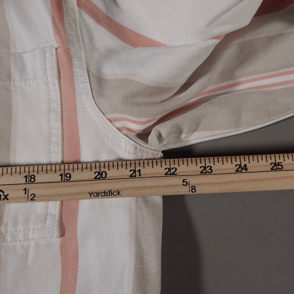 Buffalo David Bitton Button Down Shirt Mens M Beige Pink Striped Cotton Long - Picture 5 of 8